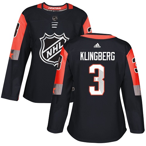 Adidas Dallas Stars #3 John Klingberg Black 2018 All-Star Central Division Authentic Women Stitched NHL Jersey->women nhl jersey->Women Jersey